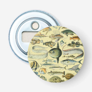Vintage Fish Scientific Fishing Art Bottle Opener