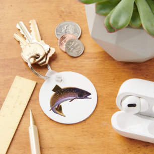 Vintage Fish, Sports Fishing Fisherman Keychain