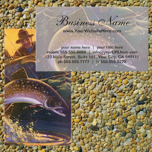 Vintage Fish, Sports Fishing for Brook Trout Business Card