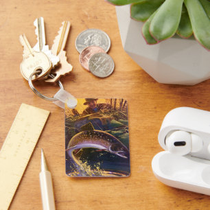 Vintage Fish, Sports Fishing Trout Catch n Release Keychain