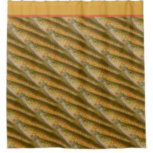 Vintage fish watercolor trout pattern