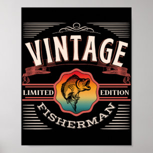 VINTAGE FISHERMAN LIMITED EDITION  POSTER