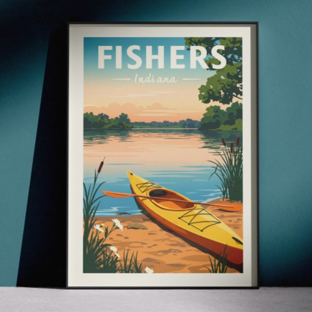 Vintage Fishers Indiana Poster (Creator Uploaded)