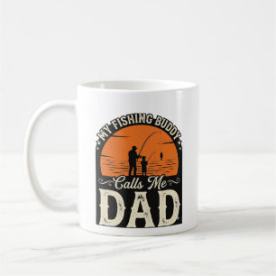 Vintage Fishing Buddy Dad Shirt Design_1 Coffee Mug