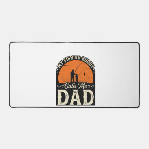 Vintage Fishing Buddy Dad Shirt Design_1 Desk Mat