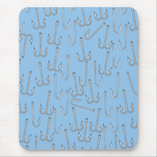Vintage fishing hooks mouse pad