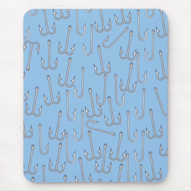 Vintage fishing hooks mouse pad (Front)
