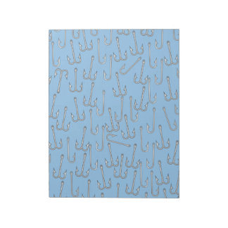 Vintage fishing hooks notepad