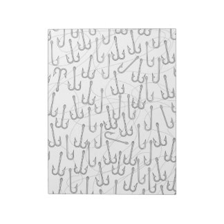 Vintage fishing hooks notepad