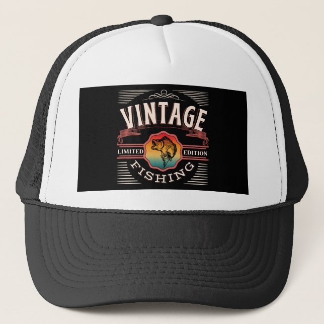 VINTAGE FISHING LIMITED EDITION  TRUCKER HAT (Front)