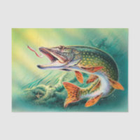 Vintage Fishing party cute tissue