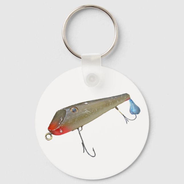 Vintage Fishmaster Jerry Sylvester Flaptail Lure Keychain (Front)