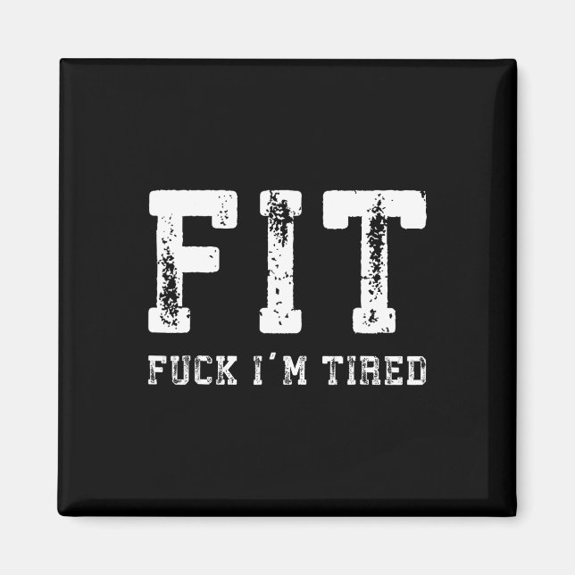 Vintage Fit Gym  Magnet (Front)