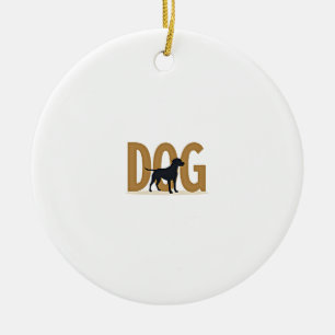 Vintage Fitness Lifestyle Husky Workout Dog Cartoo Ceramic Ornament