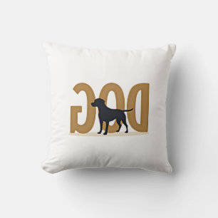 Vintage Fitness Lifestyle Husky Workout Dog Cartoo Throw Pillow