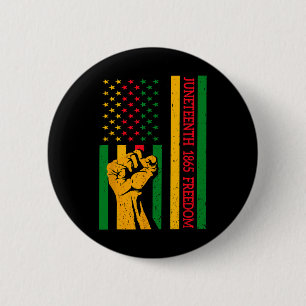 Vintage Flag Black History Black History American 2 Inch Round Button