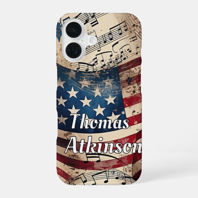 VIntage Flag  iPhone 16 Case (Back)