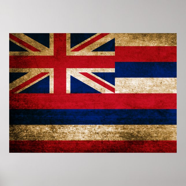 Vintage Flag of Hawaii Poster (Front)