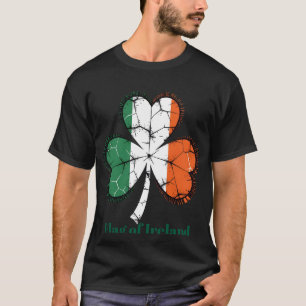 Vintage Flag of Ireland Shamrock – Celebrate St. P T-Shirt