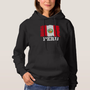 Vintage Flag Peru Country Retro Flag Peruvian Hoodie