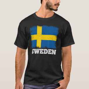 Vintage Flag Sweden Country Retro Flag Swedish T-Shirt
