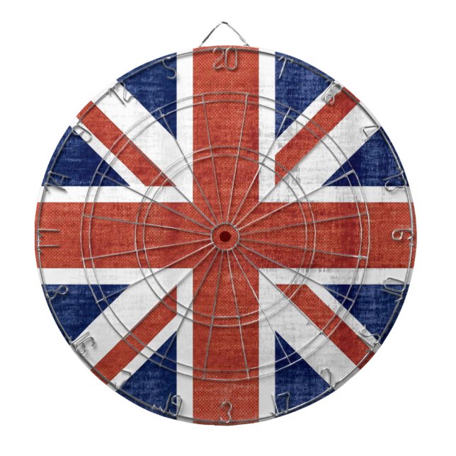 Vintage Flag United Kingdom 2 Dartboard (Front)
