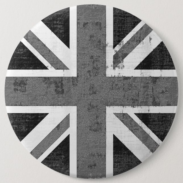 Vintage Flag United Kingdom Square Button (Front)