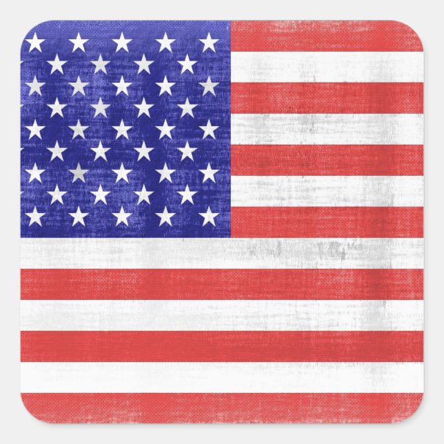 Vintage Flag United States Stickers (Front)