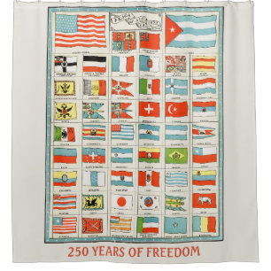 Vintage Flags Of All Nations Educational Poster