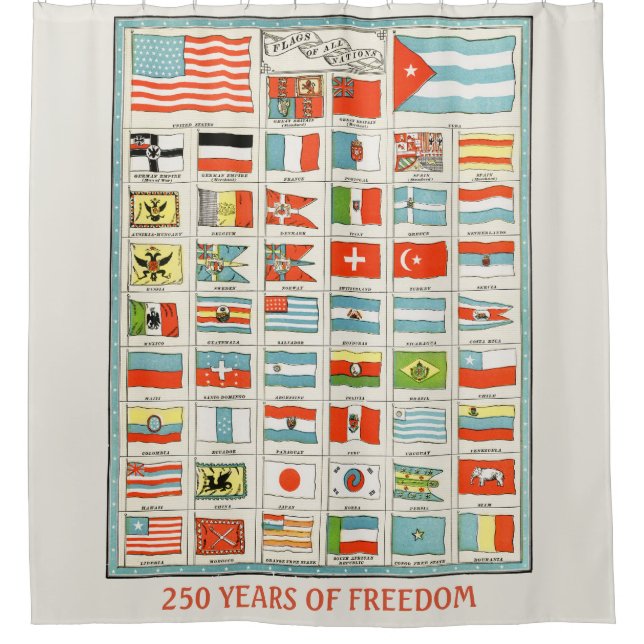 Vintage Flags Of All Nations Educational Poster (Front)