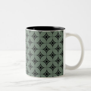 Vintage Flair Mug, Sage Two-Tone Coffee Mug