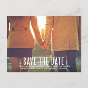 VINTAGE FLAIR   SAVE THE DATE ANNOUNCEMENT POSTCARD