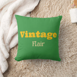 Vintage Flair Throw Pillow