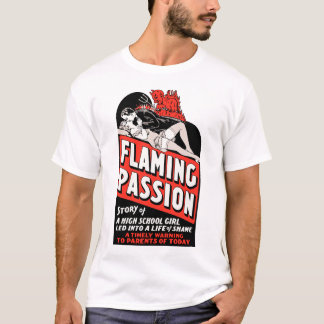 Vintage "Flaming Passion" Movie Poster T-Shirt