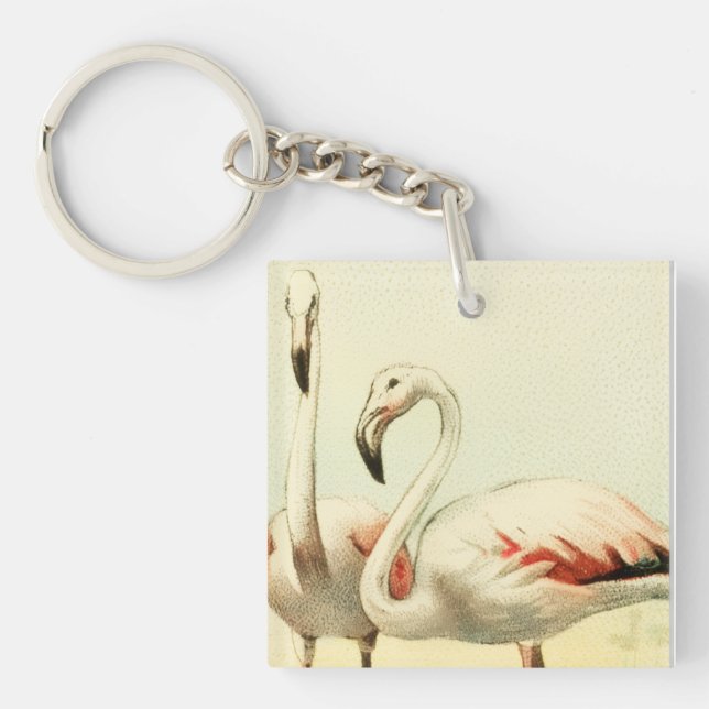 Vintage Flamingo Keychain (Front)