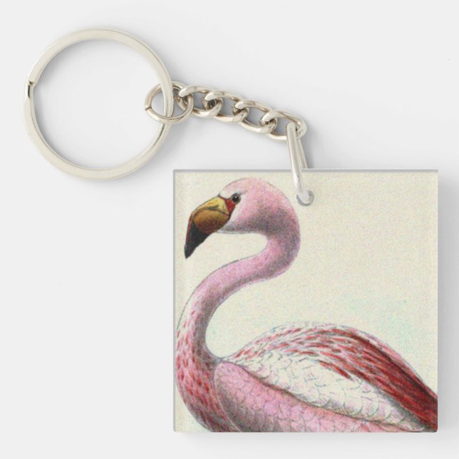 Vintage Flamingo Keychain (Front)