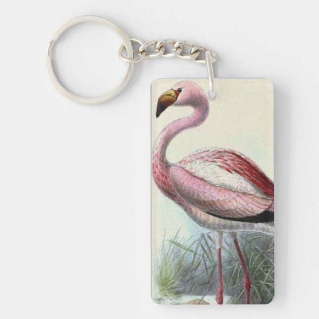 Vintage Flamingo Keychain (Front)