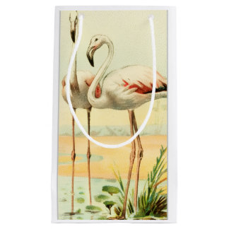 Vintage Flamingo Small Gift Bag