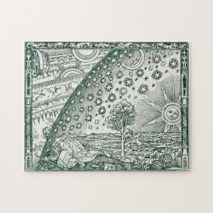 Vintage Flammarion Illustration of Universe Map Jigsaw Puzzle