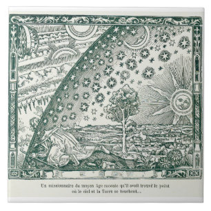 Vintage Flammarion Illustration of Universe Tile