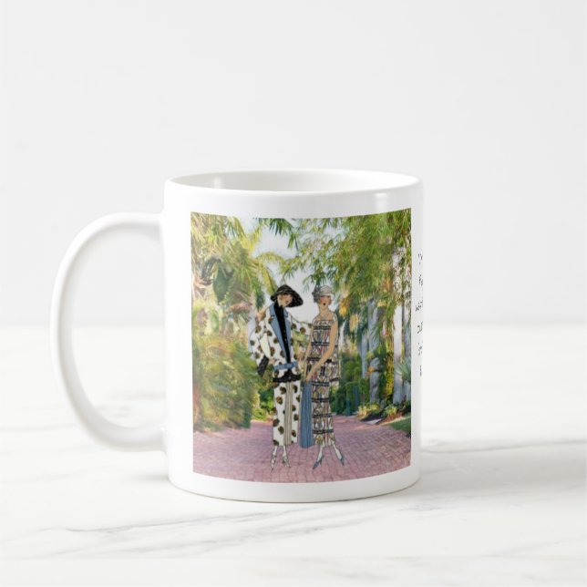 Vintage Flapper 1920s Women Coffee Mug (Left)