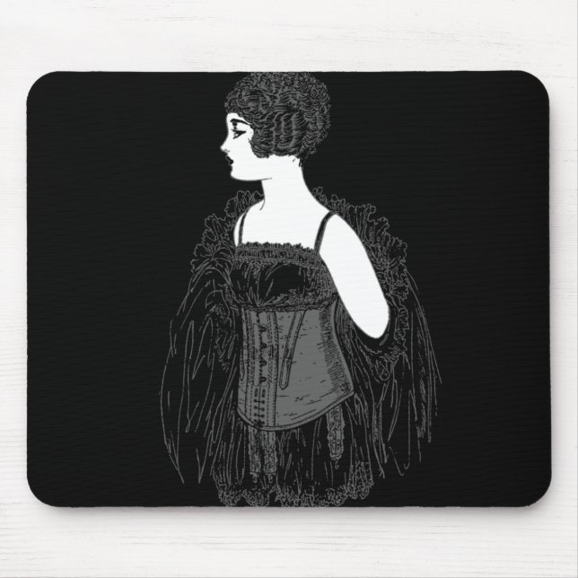 Vintage Flapper Corset Mouse Pad (Front)