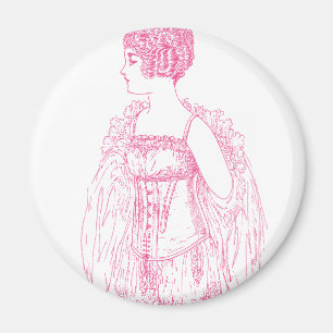 Vintage Flapper Corset Pink Magnet