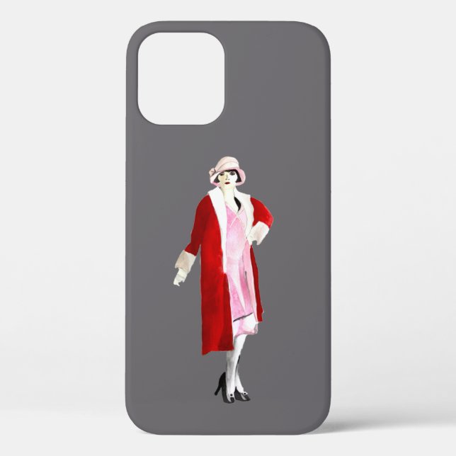 VIntage flapper girl art Case-Mate iPhone Case (Back)