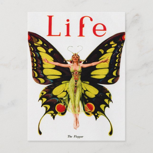 Vintage Flapper Life Magazine Postcard (Front)