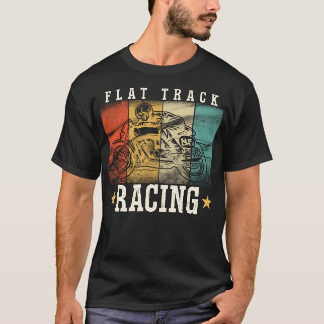 Vintage FLAT TRACK MOTORCYCLE racing Shirt (Front)