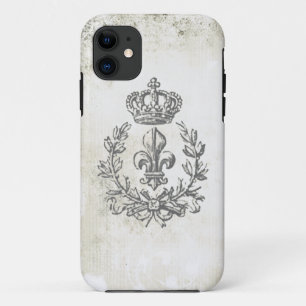 Vintage Fleur de Lis and Crown-iphone 5 case