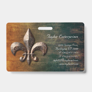 Vintage Fleur de lis Logo Badge