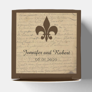Vintage Fleur de Lis Love Letter Wedding Favour Bo Favor Box