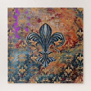 Vintage Fleur-de-lis ornament Jigsaw Puzzle